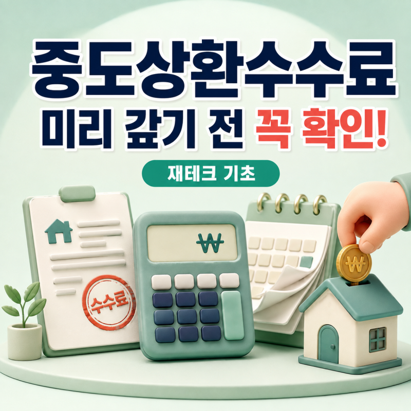 중도상환수수료란? 대출을 미리 갚기 전 확인할 점