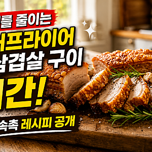 실패를 줄이는 에어프라이어 통삼겹살 구이 시간! 겉바속촉 레시피 공개