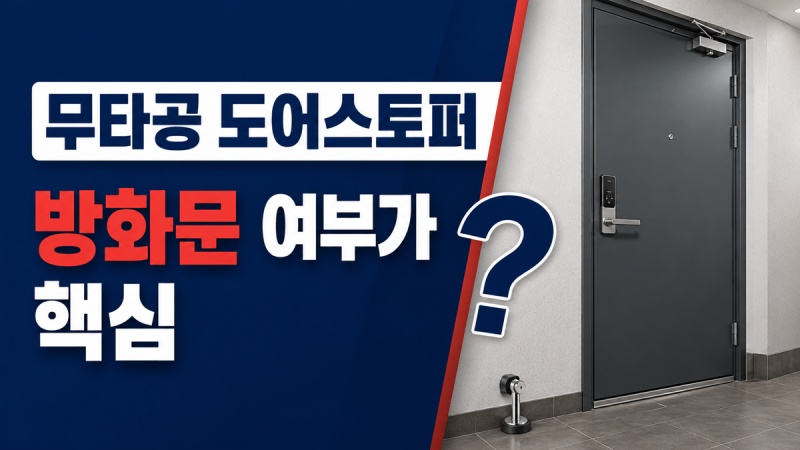 무타공 도어스토퍼, 현관문에 붙여도 될까? 방화문이면 달라지는 기준