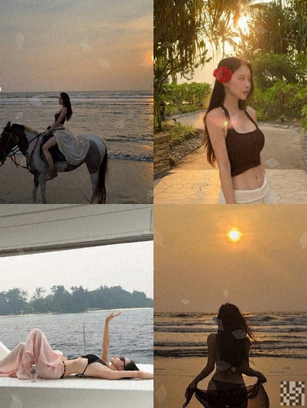 비키니 입고 해변 승마라니? 박성광 아내 이솔이, 코타키나발루서 난리 난 사진