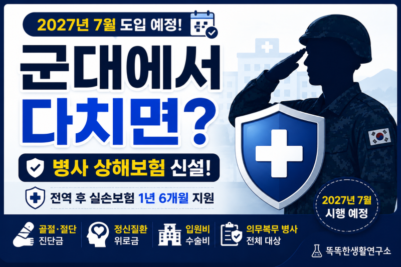 군대에서 다치면 상해보험 받는다? 2027년 7월 병사보험·전역 후 실손보험 신설