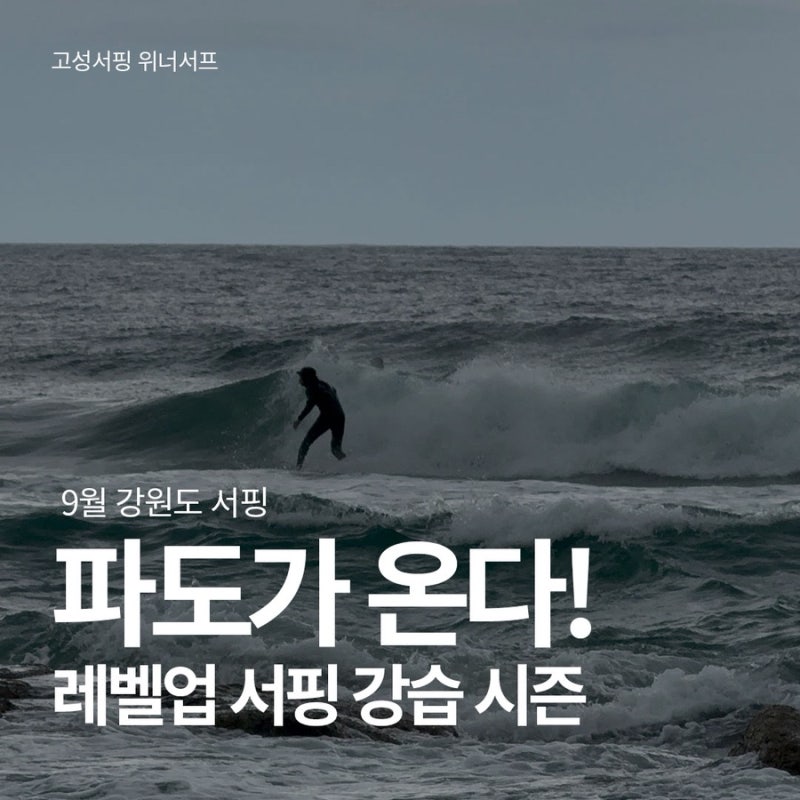 고성서핑 9월 파도 어때? 주말 파도차트 서핑 강습 해변 추천