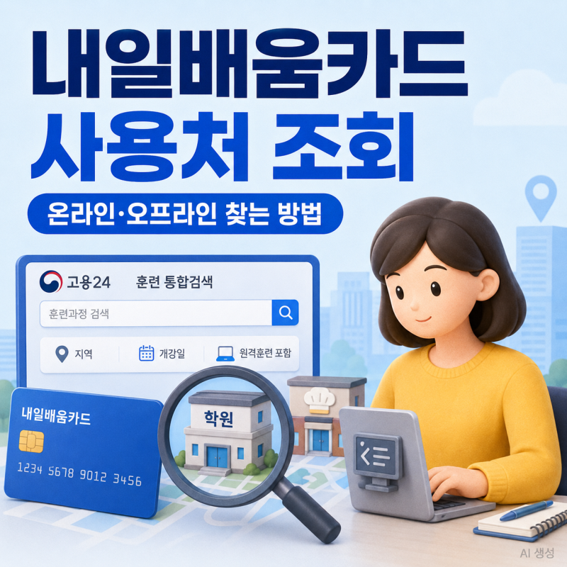 내일배움카드 사용처 조회｜온라인·오프라인 찾는 방법