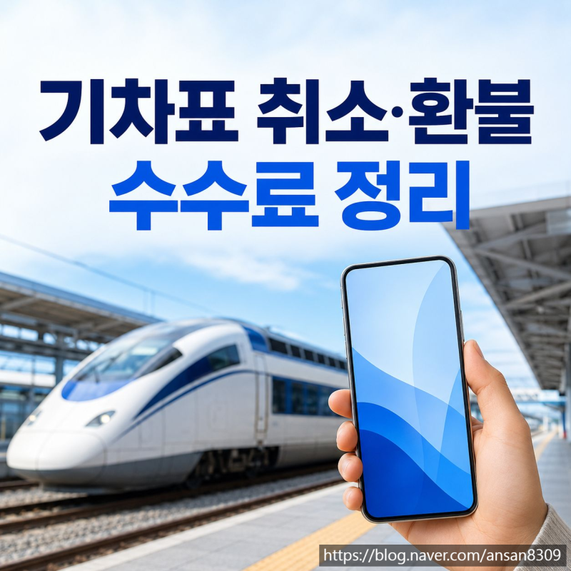 코레일앱 기차표 취소·환불 방법, 시간별 수수료 정리