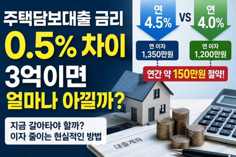 2026년 주택담보대출 금리, 지금 갈아타야 할까? 이자 줄이는 현실적인 방법