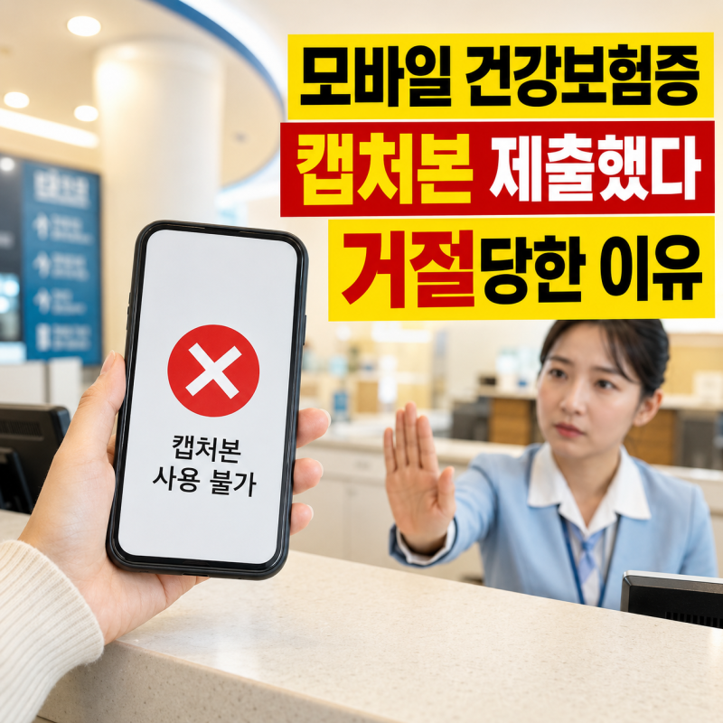 모바일 건강보험증 발급 후 병원서 거절당한 순간
