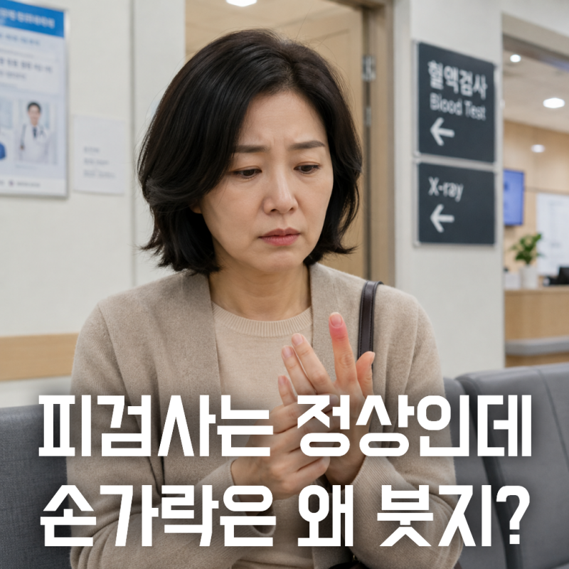 손가락 관절 붓기 검사 뭘 받아야 할까? 피검사부터 엑스레이까지