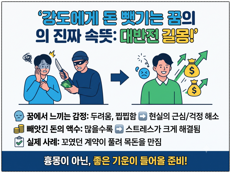돈 뺏기는 꿈 해몽 강도에게 털리면 진짜 흉몽일까?