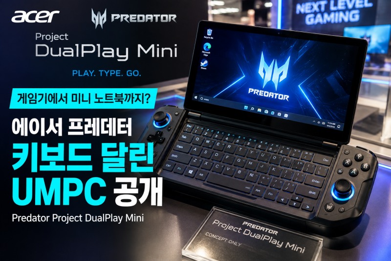 에이서가 키보드 달린 UMPC를 만들었다? 프레데터 DualPlay Mini 공개