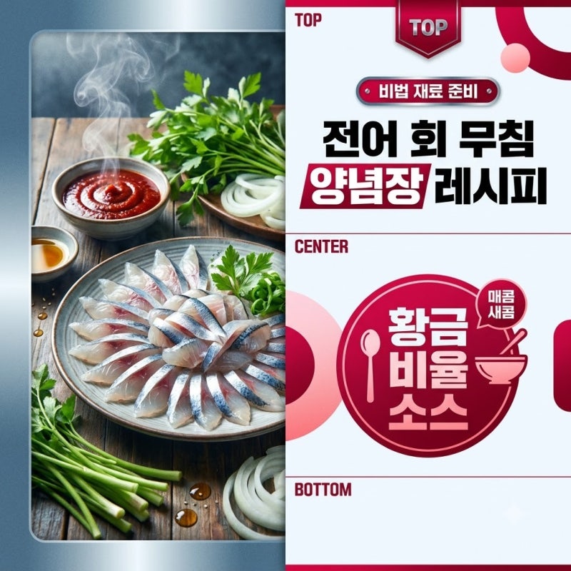 초장 대신 비법 재료를 넣는 전어 회 무침 양념장 레시피 조리 순서