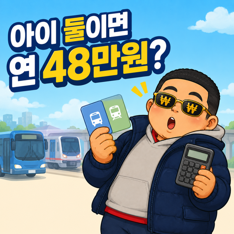 경기도 어린이 청소년 교통비 지원, 아이 둘이면 연 48만원까지 받을까?