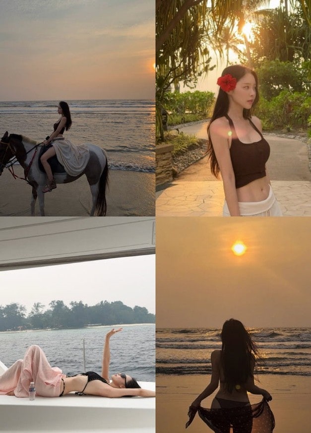 박성광 아내 이솔이, 비키니 입고 해변 승마까지…세계 3대 석양 대신 선택한 것들