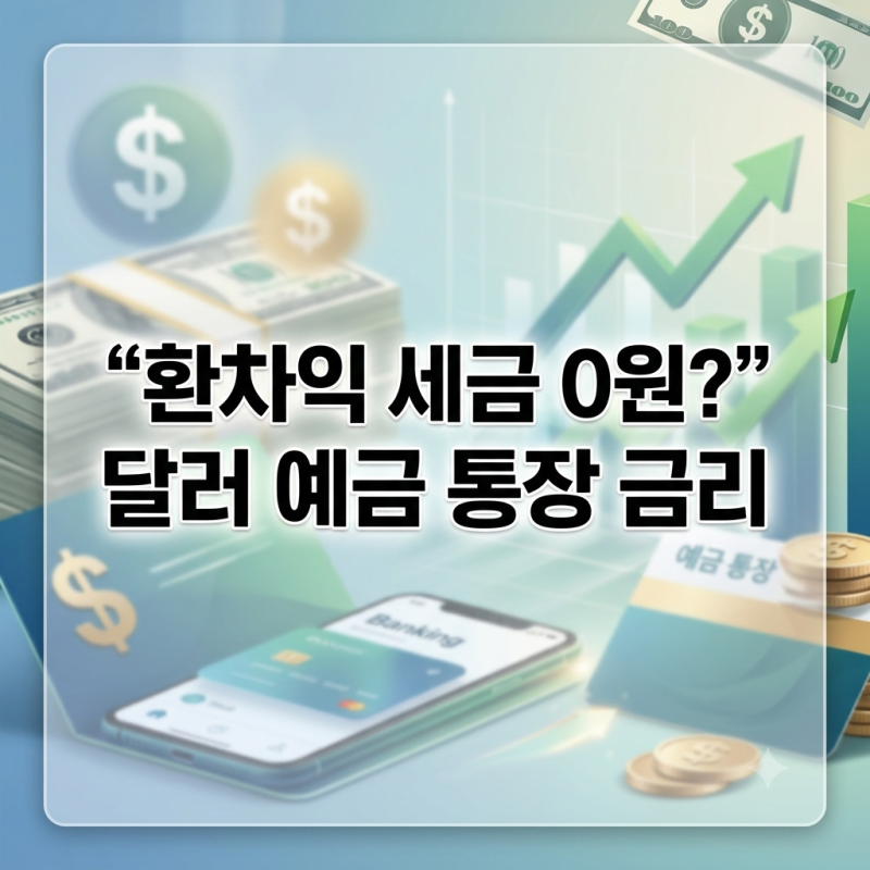 달러 예금 통장 추천 금리 비교 "환차익 비과세로 1석 2조?" 시중 5대 은행 외화예금 금리 및 ....