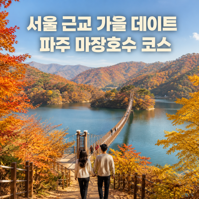 서울 근교 가을 데이트｜파주 마장호수 출렁다리·맛집·호수뷰 카페 코스