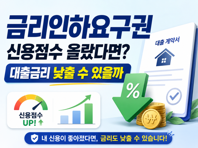 금리인하요구권 신청 조건｜1억 대출 금리 0.5% 내리면 이자 얼마 줄까?