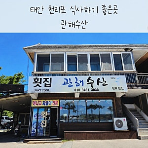 태안 천리포맛집 천리포수목원 근처 횟집 관해수산