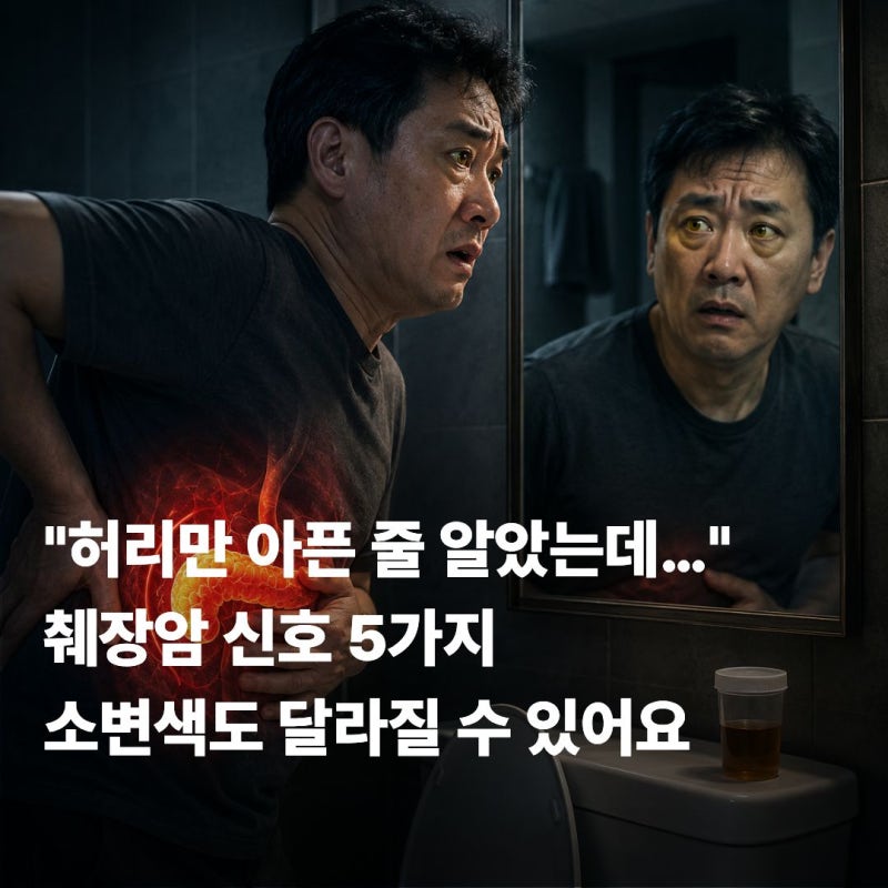 “허리만 아픈 줄 알았는데” 췌장암 초기증상 5가지, 소변색까지 달라질 수 있어요
