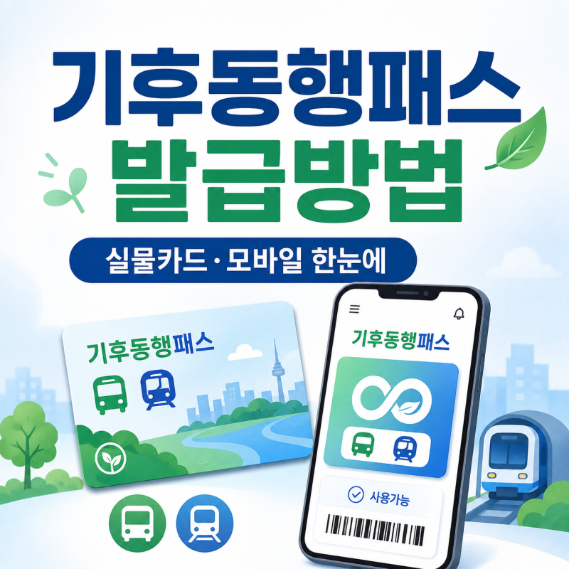 기후동행 패스 발급방법, 3가지만 알면 끝