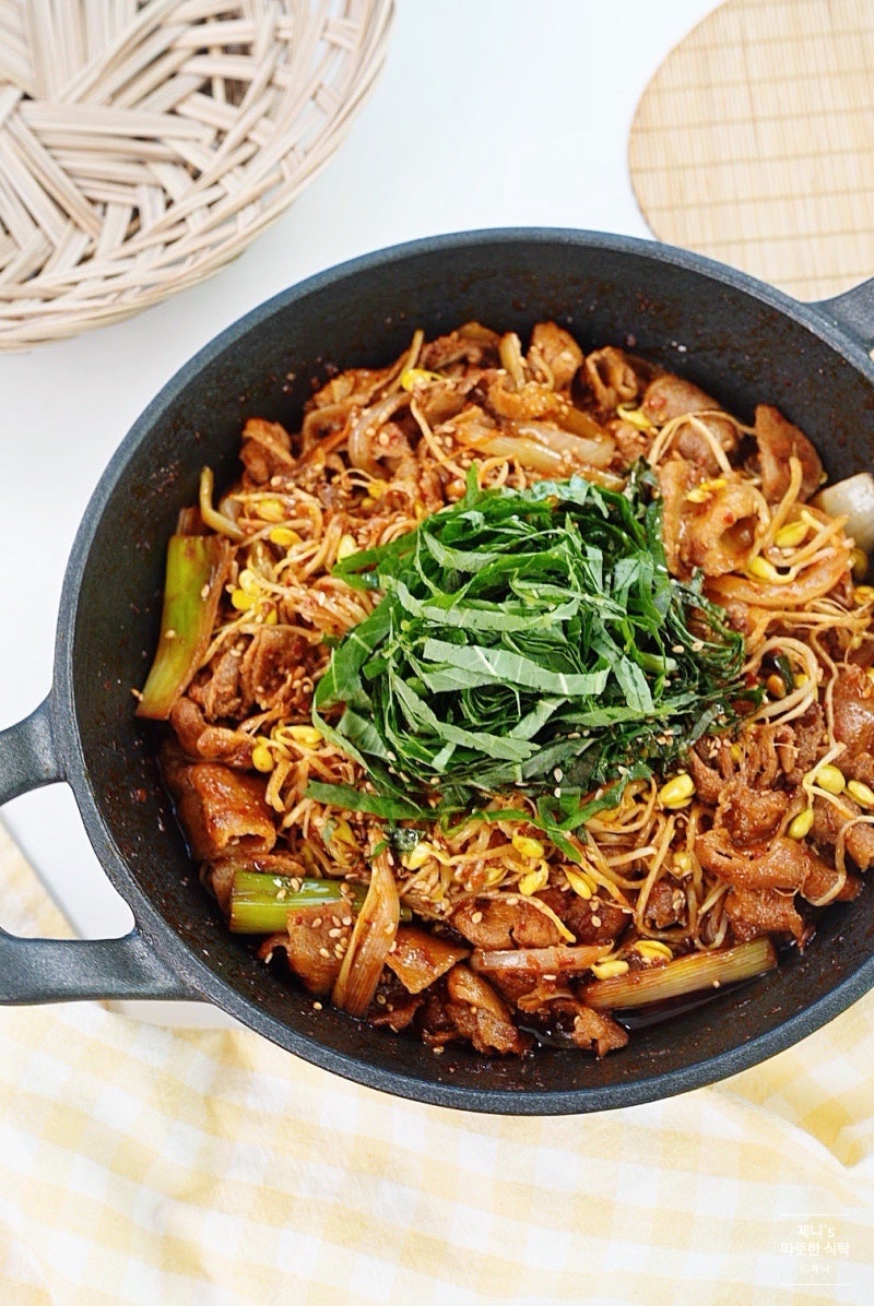 대패 콩나물 불고기 레시피 콩불 양념 주말 저녁 메뉴 추천