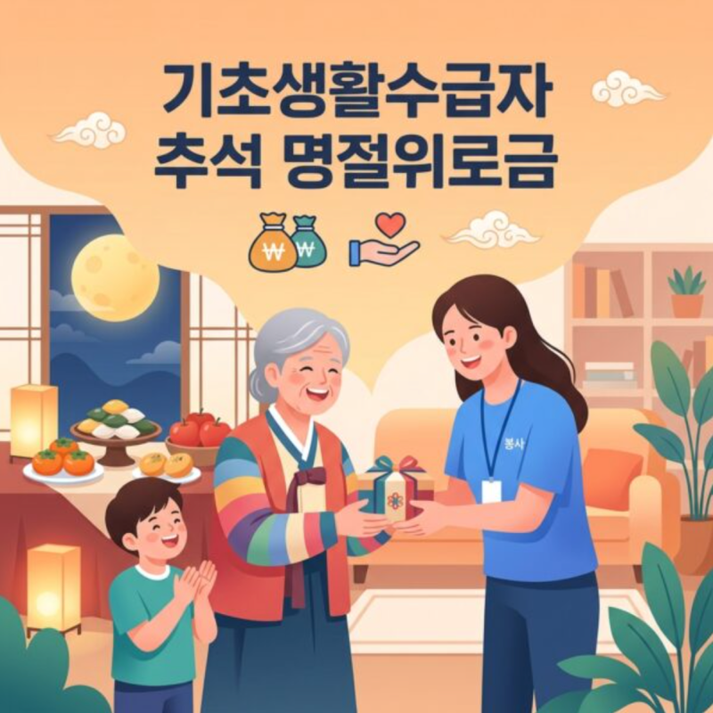 기초생활수급자 명절위로금(지원금) 지역별 지급 일정, 금액, 신청 방법