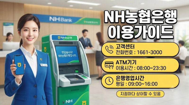 NH농협은행 전화번호, ATM 이용 시간 등 총정리!