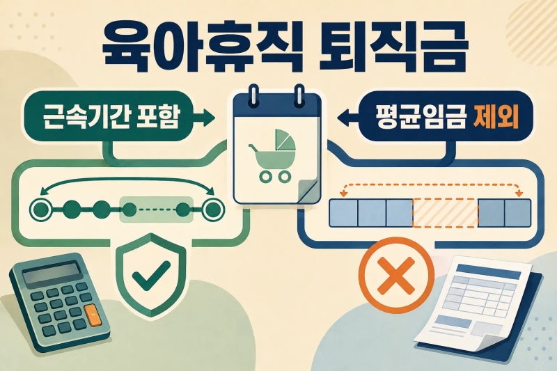 육아휴직 기간 퇴직금 산정, 계속근로기간과 평균임금에 어떻게 반영될까
