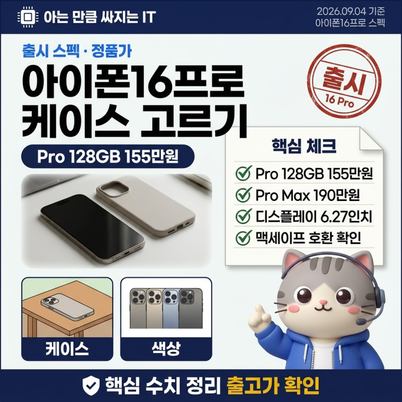 아이폰16프로케이스 고르기 전 출시 스펙과 정품 가격 정리
