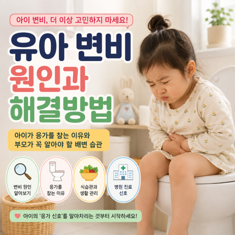 유아 변비 원인과 해결방법 / 아이가 응가를 참는 이유, 부모가 꼭 알아야 할 배변 습관