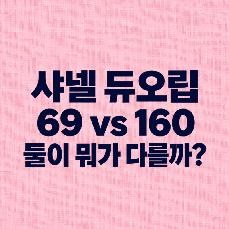 샤넬 듀오립 69 vs 160, 둘이 뭐가 다를까?