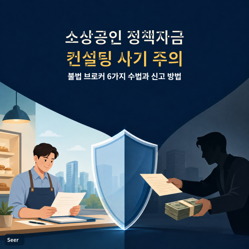 [정책·제도] 2026 소상공인 정책자금 컨설팅 사기 주의 → 불법 브로커 6가지 수법(부당 보험....