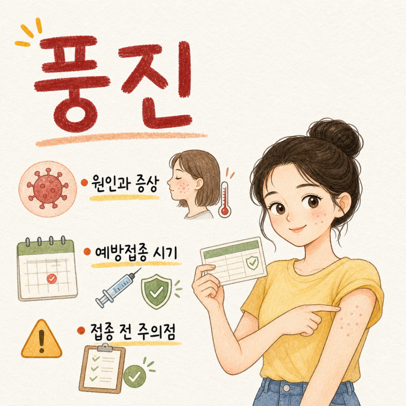 풍진 원인과 증상, 예방접종 권장 시기 및 주의점
