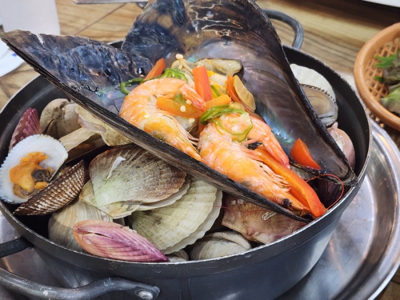 [맛집] 6개월 아기랑 꼬니네 조개구이 조개찜 내돈내산 후기 //유아의자 인천 을왕리 왕산해....