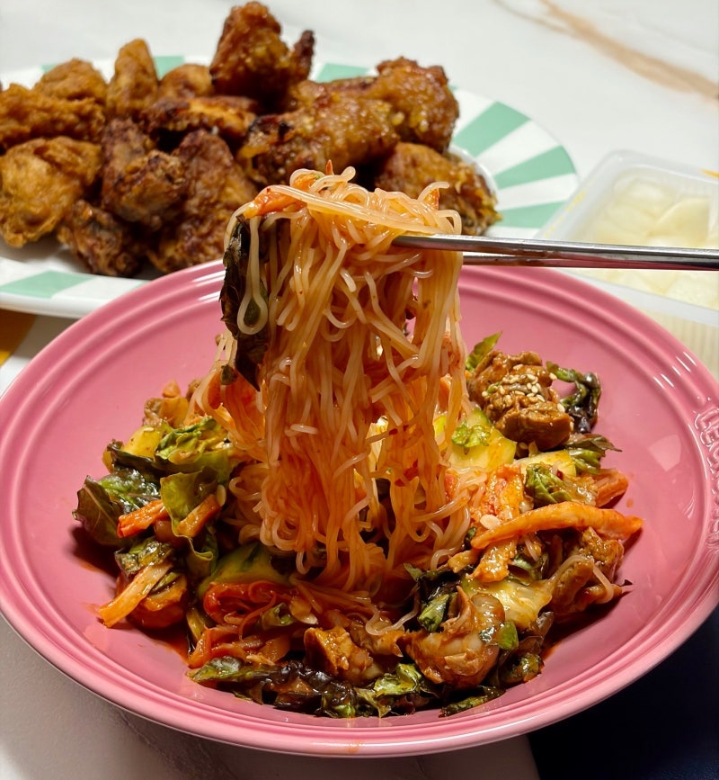 저당 저탄수 골뱅이소면 레시피 | 불 없이 5분 완성 비빔국수 (대체면 비교)