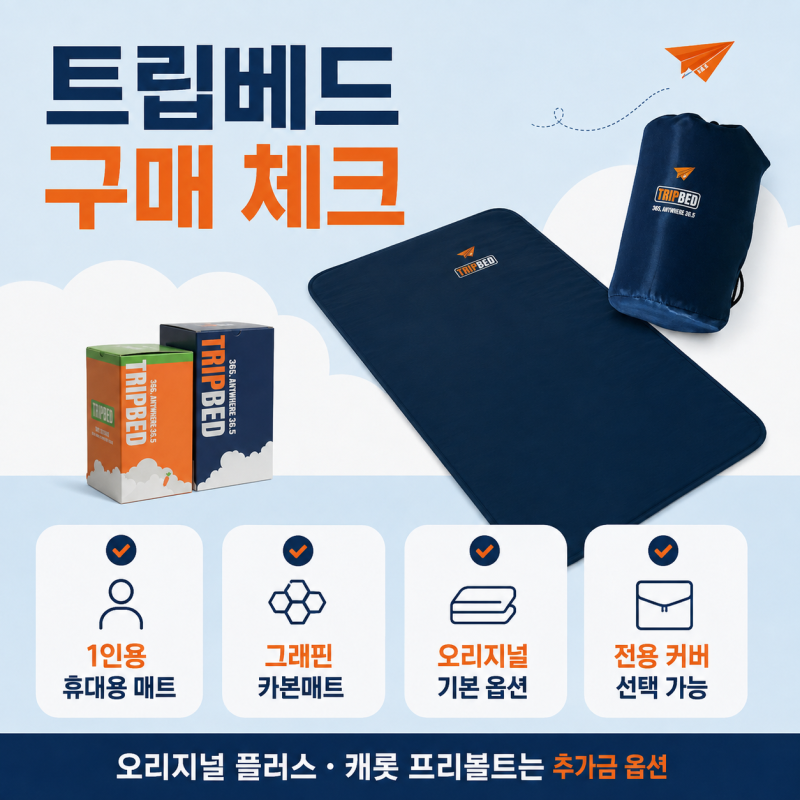 캐리어 공간이 부족할 때, 트립베드 여행용 전기매트가 눈에 들어오는 이유