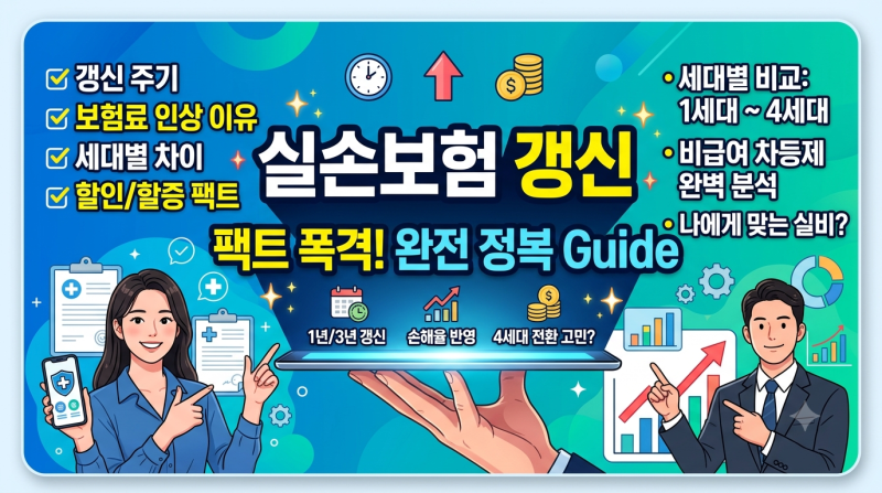 [실손보험 갱신]갱신 주기부터 세대별차이, 인상 요인까지