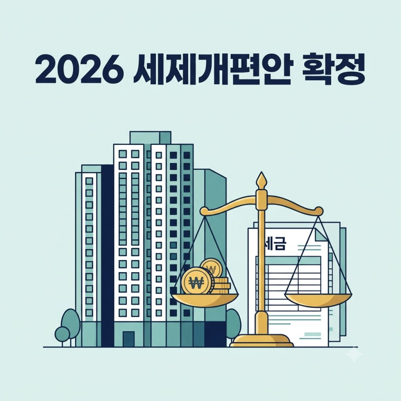2026 세제개편안 확정 총정리! 종부세 14억 상향과 부부 공동명의 팩트체크 (ft. 절세 전략)