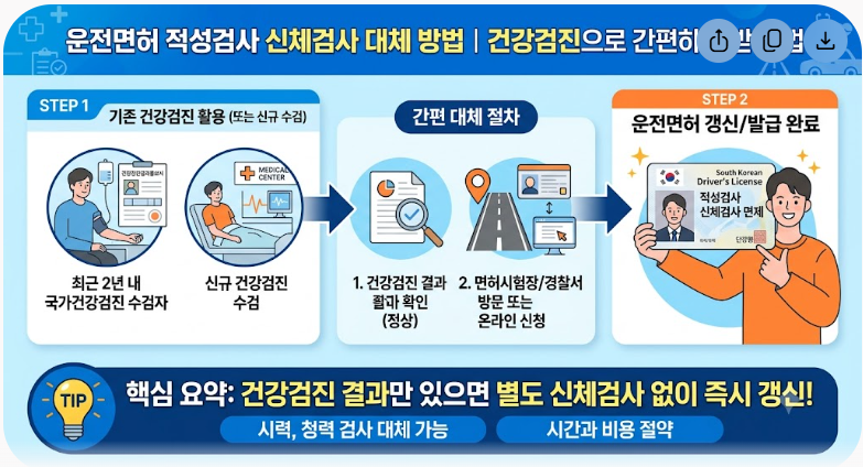 운전면허 적성검사 신체검사 대체 방법｜건강검진으로 간편하게 받는 법