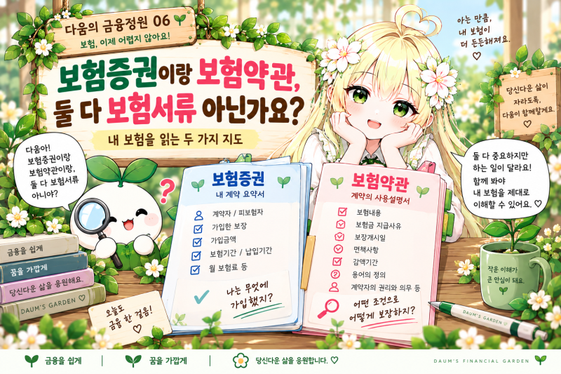 다움의 금융정원 06 | 보험증권이랑 보험약관, 둘 다 보험서류 아닌가요?