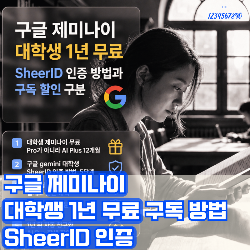 구글 제미나이 대학생 1년 무료, SheerID 인증 방법과 구독 할인 구분