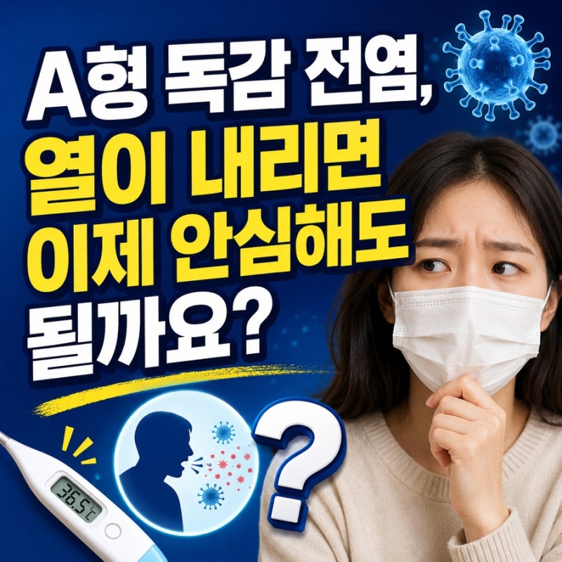 A형 독감 전염, 열이 내리면 이제 안심해도 될까요?