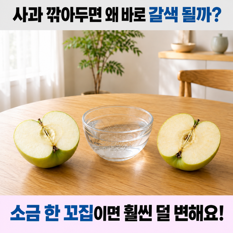사과 갈변 막는 법 | 깍아둔 사과 갈색 안 되게 하는 가장 쉬운 방법