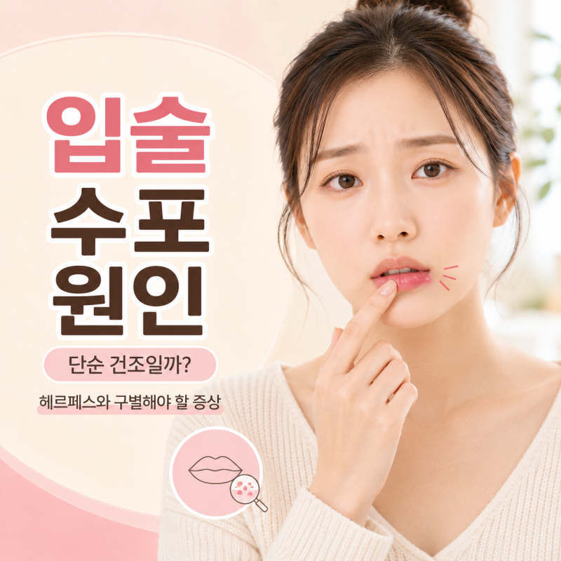 입술에 수포가 생기는 이유, 단순 건조일까? 헤르페스와 구별해야 할 증상