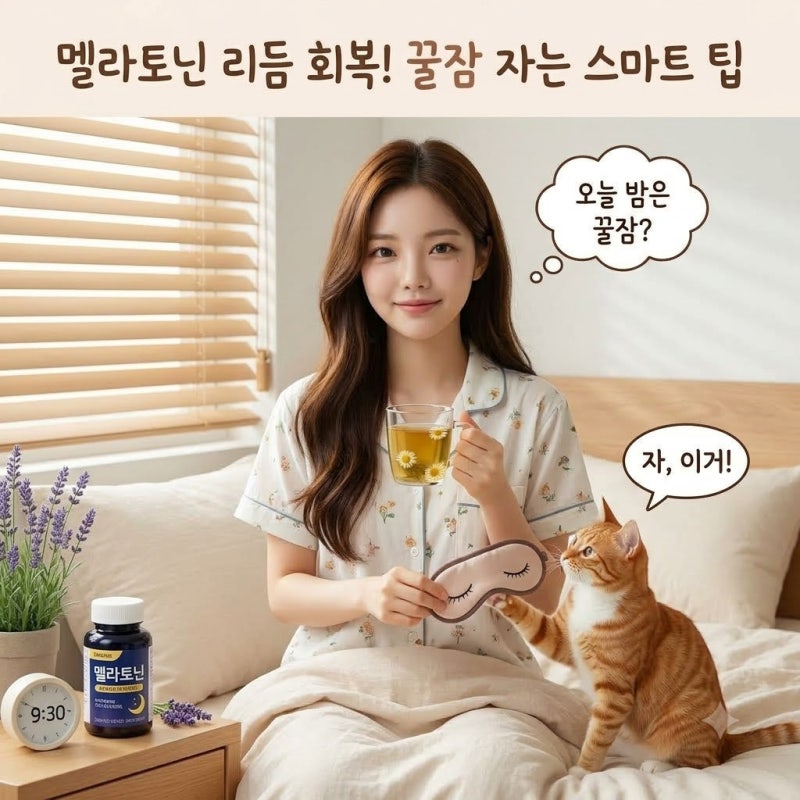 멜라토닌 분비 리듬 깨졌을 때 시도하는 밤에 잠이 안 올 때 잠잘오는법과 수면 영양제