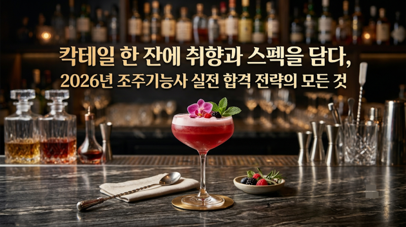 칵테일 한 잔에 취향과 스펙을 담다, 2026년 조주기능사 실전 합격 전략의 모든 것