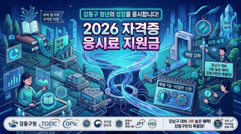 [광진구] 청년 어학·자격증 응시료 지원 안내 지원 내용