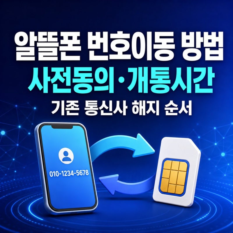 알뜰폰으로 바꿔도 번호는 그대로! 알뜰폰 번호이동 셀프개통 순서와 주의사항