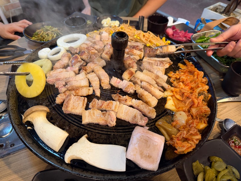 순천 금당 맛집 전가네솥뚜껑삼겹살 삼겹살 후기