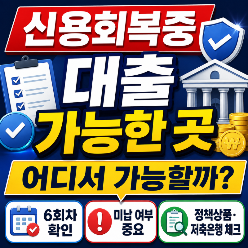 “은행에서 거절됐다면?” 신용회복 중대출가능한곳 순서대로 정리