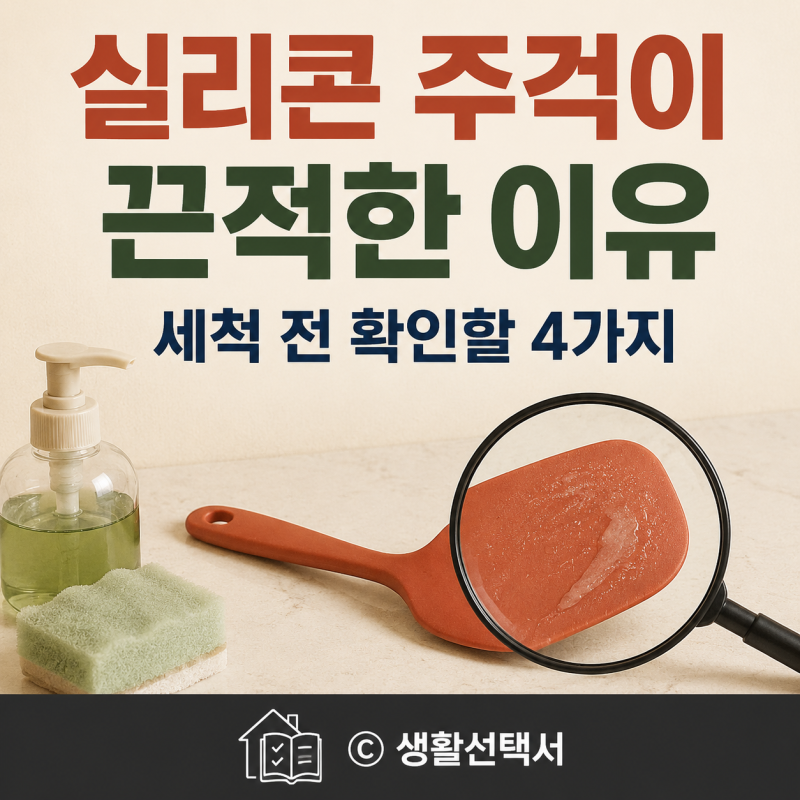 실리콘 주걱이 끈적한 이유, 베이킹소다보다 먼저 확인할 4가지