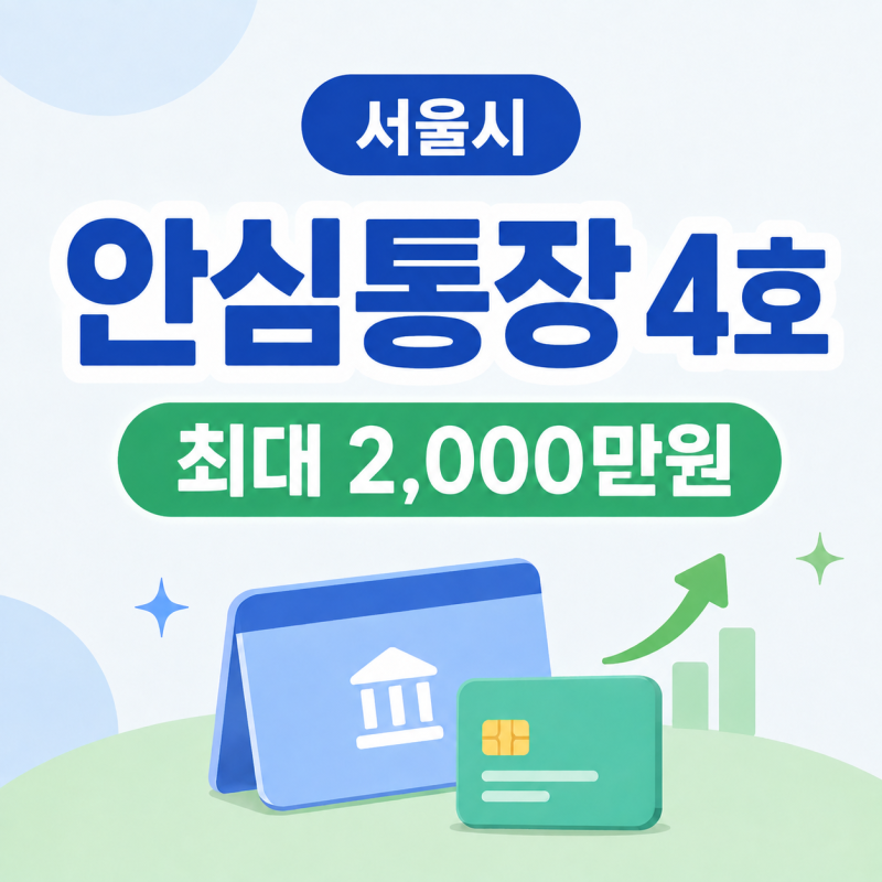 서울시 안심통장 4호 신청 조건 한도 정리